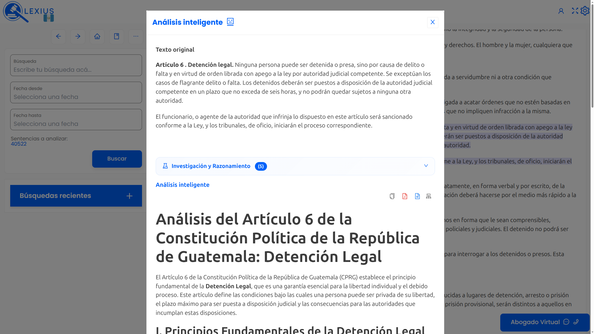 Resultados de un Análisis Inteligente