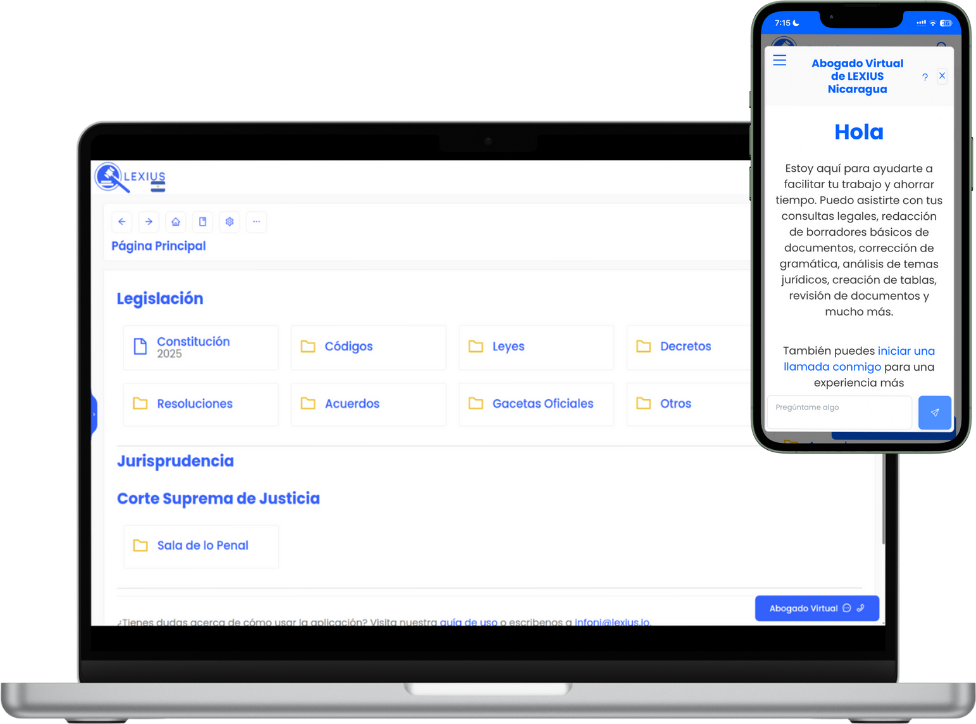 LEXIUS Nicaragua Laptop y Teléfono