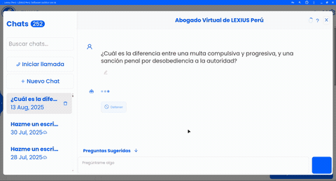 Controles del Abogado Virtual