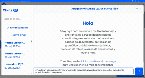 Controles del Abogado Virtual