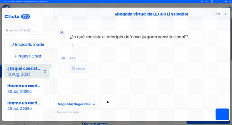 Controles del Abogado Virtual