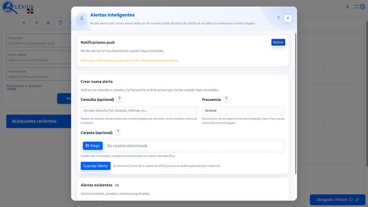 Alertas Inteligentes en LEXIUS República Dominicana