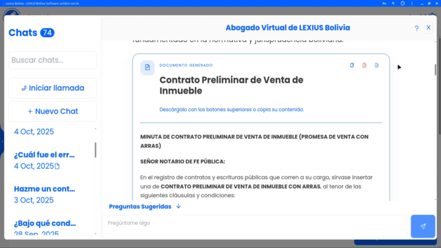 Mejor formato de borradores del Abogado Virtual