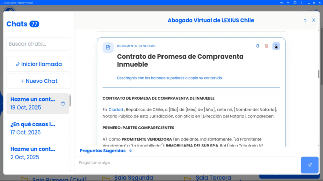 Mejor formato de borradores del Abogado Virtual