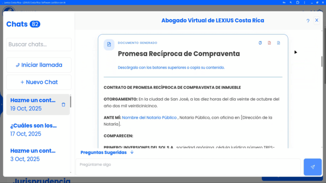 Mejor formato de borradores del Abogado Virtual