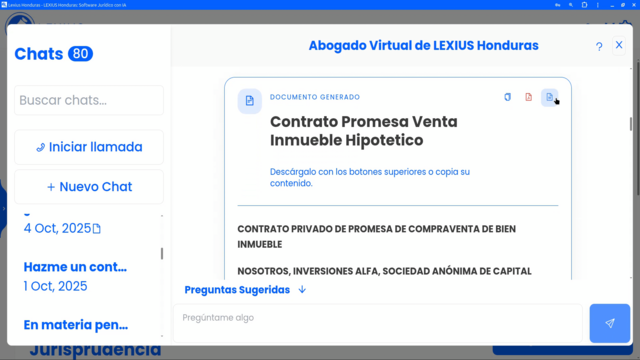 Mejor formato de borradores del Abogado Virtual