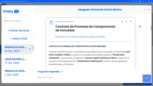 Mejor formato de borradores del Abogado Virtual