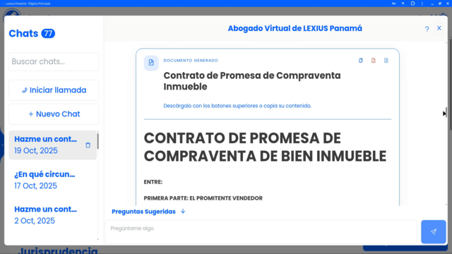 Mejor formato de borradores del Abogado Virtual