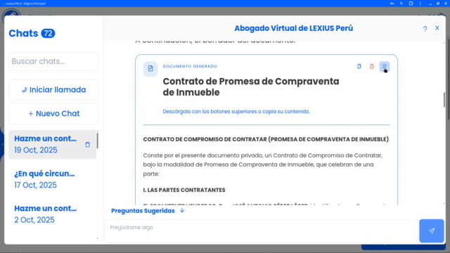 Mejor formato de borradores del Abogado Virtual