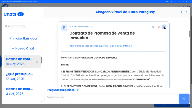 Mejor formato de borradores del Abogado Virtual