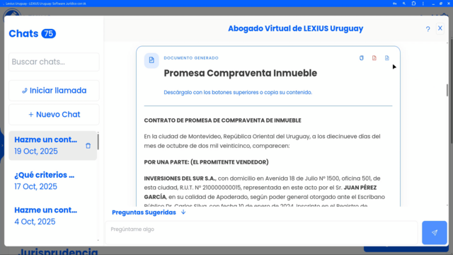 Mejor formato de borradores del Abogado Virtual